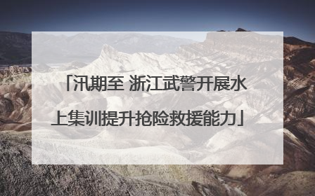 汛期至 浙江武警开展水上集训提升抢险救援能力